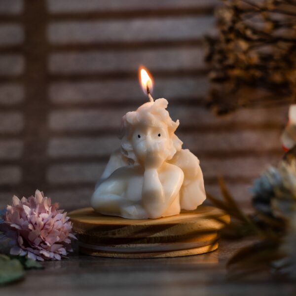 Vaibhyaa Christmas Angel Candle - Festive Scented Angel-Shaped Candle for Holiday Decor - Image 3